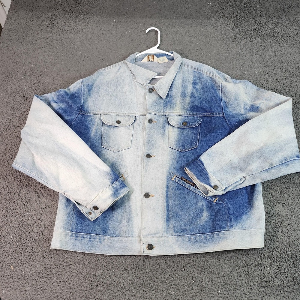 Vintage Sedgefield Denim Jacket Mens 3XL Blue Acid Wash Trucker USA 4140118